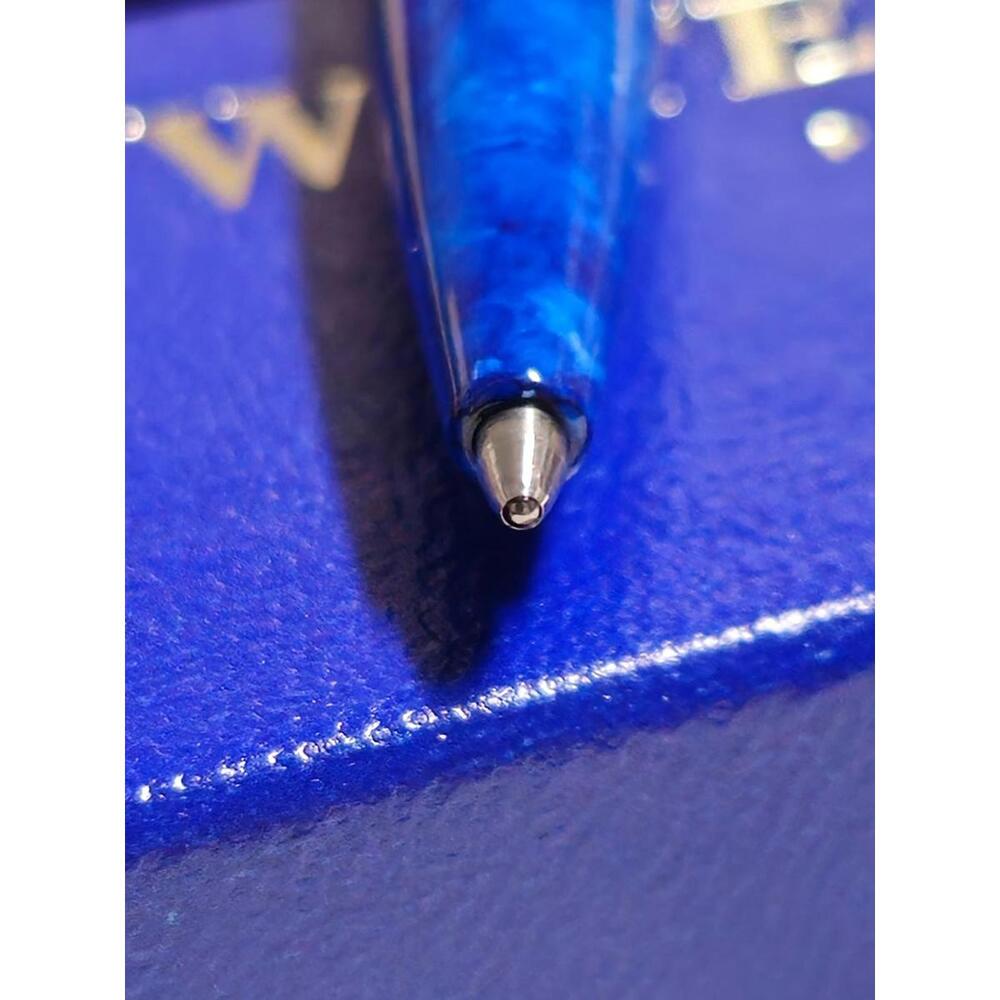 Waterman Paris Blue Ballpoint pen w/ Gold Trim – Tested - Black Ink - Picture 6 of 10